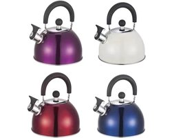 Roestvrijstalen inductie waterketel 2,5 l - Fluitketel voor alle kookplaten - Hittebestendig en antislip design - Perfect voor thee en koffie