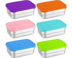 Roestvrijstalen Lunchbox - Voedselcontainer Met Deksel - Maaltijden Meenemen - Lekvrij En Duurzaam - 16x11x6 cm - Metaal