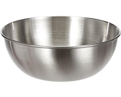 Roestvrijstalen schaal - gemakkelijk te reinigen - 1 stuk - diameter 16 cm