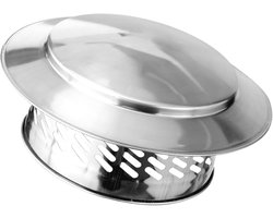 Roestvrijstalen schoorsteenkap 200 mm - Perfecte bescherming en ventilatie voor open haarden