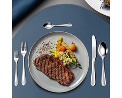 Roestvrijstalen Servies, Bestekset voor 6 personen 30-delige Bestekset met Mes, Vork en Lepel - Hoogglans Gepolijst, Comfortabele Grip, Vaatwasserbestendig