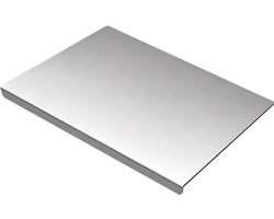 Roestvrijstalen Snijplank met Lip - Metalen Hak Gadget - Roestvrijstalen Snijplank Met Aanrechtrand - voor Keuken Restaurant Aanrecht Maaltijdbereiding Vlees Groenten Brood Kneden