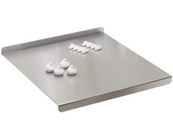 Roestvrijstalen snijplank - Snijplank metaal - Voedsel snijden - Hygiënisch oppervlak - 42 x 32 cm - Zilver