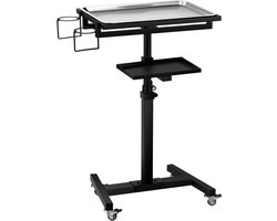 Roestvrijstalen Tattoo Tray met Wielen Trolley Instelbare Hoogte