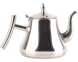 Roestvrijstalen Theepot Met Infuser 1.2L - Hoogwaardige Waterkoker Voor Keuken - Verdikte Koffiepot Met Zwanenhals - Makkelijk Reinigbaar - Hotelrestaurant Benodigdheden