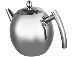 Roestvrijstalen Theepot Waterkoker met Filter - 1L / 1.5L - Elegante en Duurzame Ontwerp