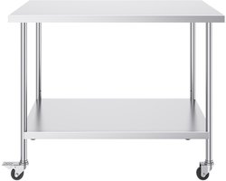 Roestvrijstalen Werktafel voor Commercieel Gebruik, 762x1524 Mm