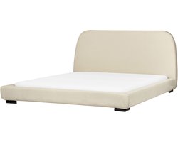 ROISEL - Tweepersoonsbed - Lichtbeige - 160 x 200 cm - Polyester