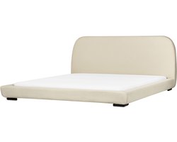 ROISEL - Tweepersoonsbed - Lichtbeige - 180 x 200 cm - Polyester