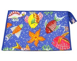 Rojafit - Toilettas - Groot - Pesce Azzurro - Afmeting 30 x 7 x 19 cm.
