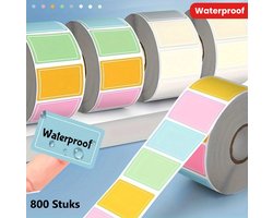 Rol Van 800 Gekleurde Waterbestendige Label Stickers I Vriezer & Voedselopslag Labels I Diepvriesetiketten I Plaklabels Voor Organiseren, Tagg & Naamlabels