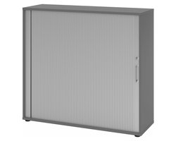 Roldeurkast - Esdoorn/Zilver - 120 x 40 x 110 cm - Beta 1733S