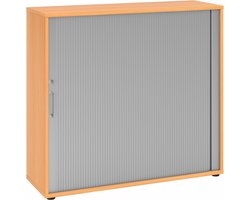 Roldeurkast - Esdoorn/Zilver - 120 x 40 x 110 cm - Beta 1733S