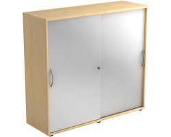 Roldeurkast - Esdoorn/Zilver - 120 x 40 x 110 cm - Beta 1753S