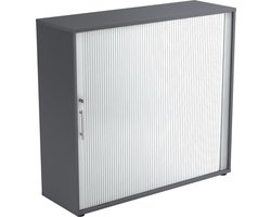 Roldeurkast - Grafiet/Zilver - 120 x 40 x 110 cm - Beta 1733S