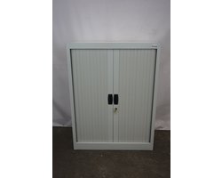 Roldeurkast, rolluikkast, archiefkast, goedkope archiefkast, stalen kantoorkast | 80x40x105 | Grijs