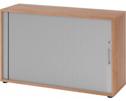 Roldeurkast - Wit/Zilver - 120 x 40 x 74,8 cm - Beta 1732S