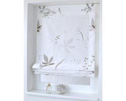 Rolgordijn in de kleuren wit, naturel, taupe, vouwgordijn, breedte: 45/60/80/100/120, hoogte: 140 cm