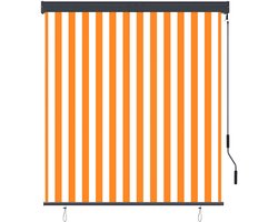 Rolgordijn | Jaloezie voor buiten 140x250 cm wit en oranje