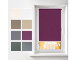 Rolgordijn Klemmfix - Zonder boren - Privacy en zonwering - Traploos verstelbaar - 70 x 150 cm - Violet