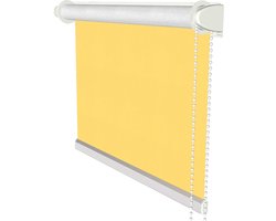 Rolgordijn met zijbediening - verduisteringsrolgordijn - 1135 x 175 cm - geel roller shades for windows