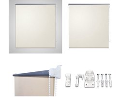Rolgordijn verduisterend 160 x 175 cm crême - Vitrage - Vitrages - Rolgordijn - Rolgordijnen