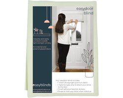 Rolgordijn voor glazen deuren - Privacy en verduistering, op maat snijden (60 x 110 cm, crème)