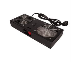 ROLINE ventilatoreenheid met 1 ventilator, voor 19 inch wandbehuizing zwart