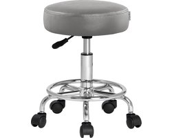 Rolkruk - Hoogte Verstelbaar 360° Draaibaar - 51-65cm Zithoogte Grijs