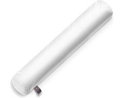 Rolkussen Wit 1 st. Kussen voor 2 personen - 21 x 160 cm - Orthopedisch en ademend - Wasbaar - Decoratief en gerecycled - Holle vezels van polyester - Soft Hotel Franse stijl