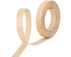 Roll of Wood Veneer Edge Strips - Pre-Glued Navajo White Plywood Edge Strip - Flexible Wooden Band - Long Thin Real Wood Strips voor Cabinet Furniture en Meubels