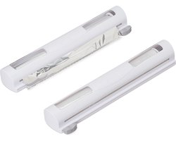 rollenhouder - 2 stuks - 5 x 37 x 8 cm - foliehouder - wit