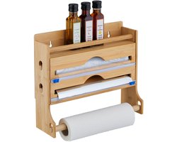 rollenhouder 3 in 1 - aluminiumfolie - vershoudfolie - keukenrolhouder