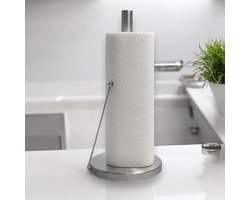 Rollenhouder - Keukenrolhouder - Foliehouder - Keukenrolhouder Hangend - Papierrolhouder - Foliesnijder - Foliedispenser - Papieren handdoekhouder - zilverkleurig