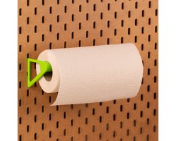 Rollenhouder voor Ikea Skadis pegboard - Groen - Universeel - Ideaal voor keukenrol, spoelen en folie