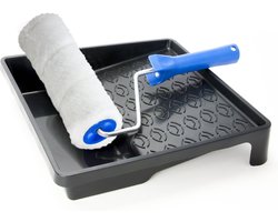 Roller-vacht- vestan- 18 cm- met metalen beugel in verfbakje- voor latex muurverf