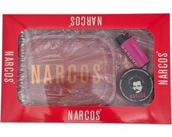 Rolling tray set narcos(Roze), rolling tray set, dienblad set, kruidenmaler, grinder, aansteker hervulbaar, accessoire set, rolling tray groot, rolling tray klein, metalen tray, rookaccessoires