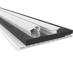 Rolluikkastdeksel set - Afdekking rolluik - Energiezuinig wonen - Met isolatieschuim - 100 cm lengte - Wit