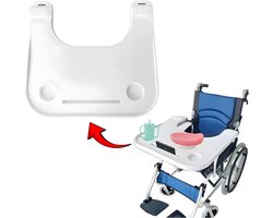 Rolstoeltafel - Rolstoel tafel - Rolstoel Accessoires - Werkblad voor Rolstoel - WIT - Eettafel voor Rolstoel