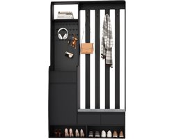 Rolu Halmeubel – Garderobekast – Garderobekast Met Kapstok – Kapstok – Schoenenkast – 100x35x180 CM