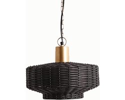 Roman gedecoreerde hanglamp, Japanse kroonluchter, rotan handgeweven armaturen Verlichting voor slaapkamer woonkamer studeerkamer eetkamer, Japanse creatieve rotan geweven lamp met E27 houder The New