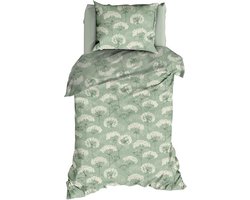 Romanette Astera Dekbedovertrek - Eenpersoons - 140x200/220 cm - Salie