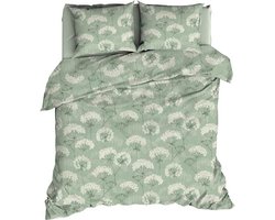 Romanette Astera Dekbedovertrek - Tweepersoons - 200x200/220 cm - Salie