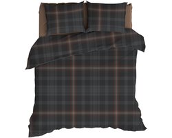 Romanette Bariloche Dekbedovertrek - Tweepersoons - 200x200/220 cm - Antra/Taupe