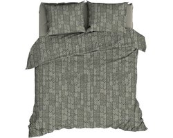 Romanette Barley Dekbedovertrek - Tweepersoons - 200x200/220 cm - Nordic green