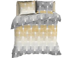 Romanette Brixen Dekbedovertrek - Tweepersoons - 200x200/220 cm - Beige/Grijs
