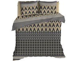 Romanette Chamonix Dekbedovertrek - Tweepersoons - 200x200/220 cm - Antra