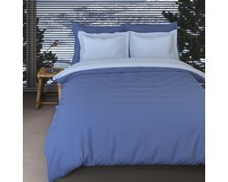 Romanette Comtesse flanel dekbedovertrek - Jeans/Blue - Lits-jumeaux (240x200/220 cm + 2 slopen)