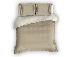 Romanette Comtesse flanel dekbedovertrek - Sand/Ivoor - 2-persoons (200x200/220 cm + 2 slopen)