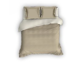 Romanette Comtesse flanel dekbedovertrek - Sand/Ivoor - Lits-jumeaux (240x200/220 cm + 2 slopen)